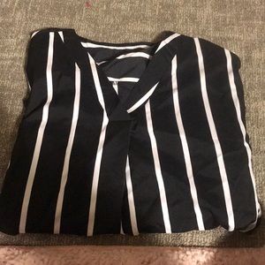 Long sleeve striped blouse